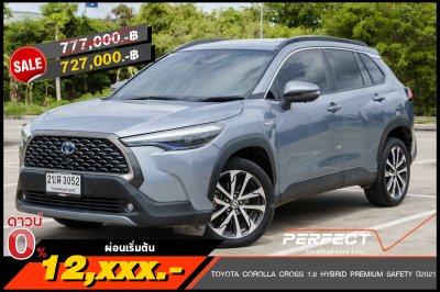 TOYOTA COROLLA CROSS 1.8 HYBRID PREMIUM SAFETY ปี2021 (2ขฬ3052)