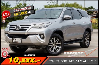 TOYOTA FORTUNER 2.4 V AT ปี 2015 (4กท7657)