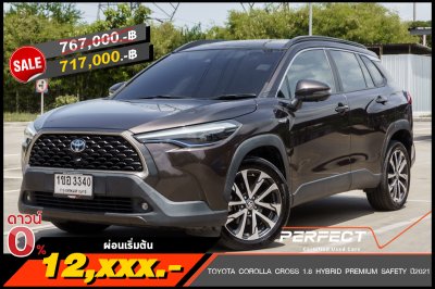 TOYOTA COROLLA CROSS 1.8 HYBRID PREMIUM SAFETY ปี2021 (1ขอ3340)