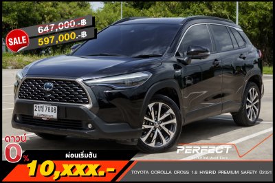 TOYOTA COROLLA CROSS 1.8 HYBRID PREMIUM SAFETY ปี2021 (2ขช7808)