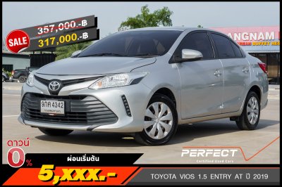 TOYOTA VIOS 1.5 ENTRY AT ปี 2019 (9กค4342)