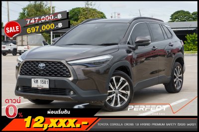 TOYOTA COROLLA CROSS 1.8 HYBRID PREMIUM SAFETY ปี2020 จด2021 (จท1581)