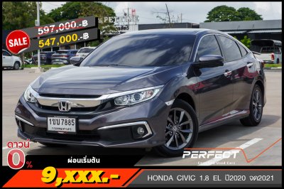 HONDA CIVIC 1.8 EL ปี2020 จด2021 (1ขบ7885)