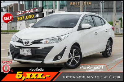 TOYOTA YARIS ATIV 1.2 E AT ปี 2018 (กจ7730)