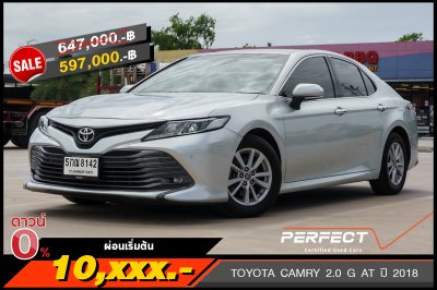 TOYOTA CAMRY 2.0 G AT ปี 2018 (5กณ8142)