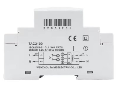 Single phase multifunctional rail mounted meter