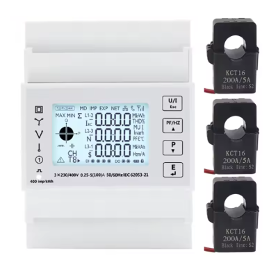 Smart Energy Power Meter 3 Phas Panel Modbus 10A20A50A75A100A/MA CT