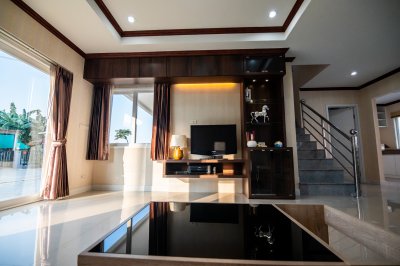 โถง  ห้องโถง บ้านเดี่ยว 2 ชั้น 3 นอน 3 น้ำ 2 ที่จอดรถ  สุวินทวงศ์-วัดต้นตาล  บ้านตัวอย่าง