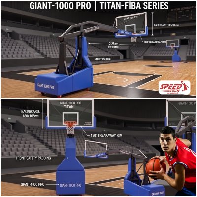 แป้นบาสแข่งขัน SpeedTech Giant-1000 Pro กระจกนิรภัย 12มม.