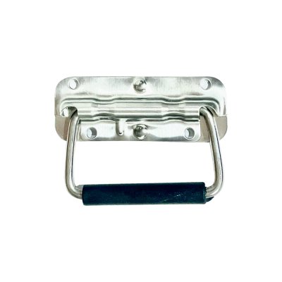 มือจับ มือจับสปริงเปลือย ขนาดกลาง ชุบสแตนเลส อุปกรณ์แร็ค หูยกแร็ค หูยก มือจับกล่อง  หูยกกล่อง