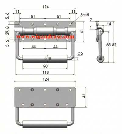 มือจับเปลือยใหญ่ชุบโครเมี่ยม