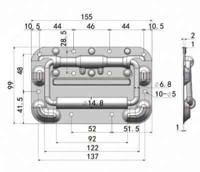 มือจับเบ้าลอยชุบโครเมี่ยม