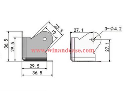 มุม3ขาเล็กสีดำ