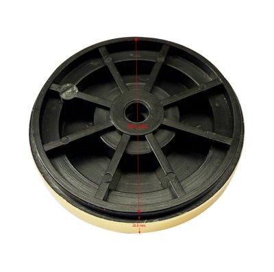 ลูกยางพลาสติก40x10ขอบทอง