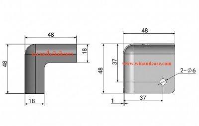 มุมตู้ลำโพงเหล็ก2ขาใหญ่