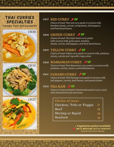 Our menu