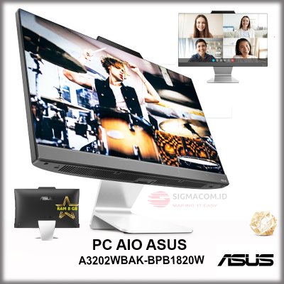 Asus PC AIO A3202WBAK-BPB182W [Cel-7305|RAM 8GB|SSD 256GB|Win11|Black]