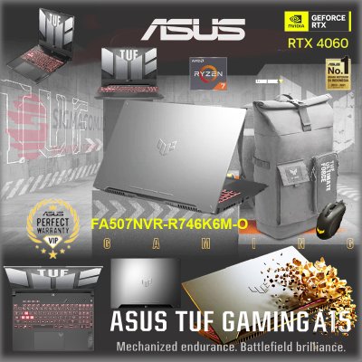Asus TUF Gaming A15 FA507NVR-R746K6M-OM [R7-7435HS|RTX 4060|RAM 16GB|SSD 512GB|Win11|OHS21+365]
