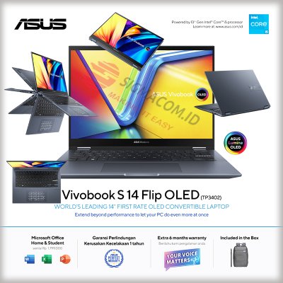 ASUS Vivobook Flip TP3402VA OLEDS552   Core I5 13500H   8GB   512GB