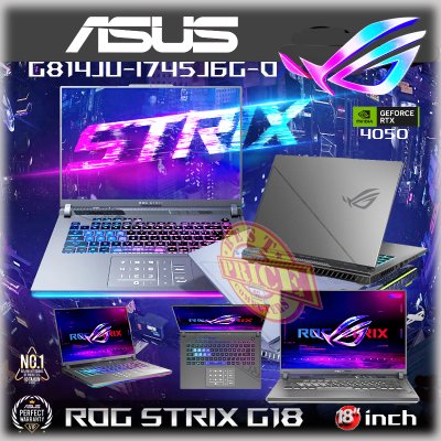 Asus ROG Strix G18 G814JU-I745J6G-O [i7-13650HX|RTX 4050|RAM 16GB|SSD 512GB|Win11|OHS21]