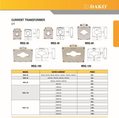 DAKO MSQ Current Transformer หม้อแปลงกระแสไฟฟ้าขนาดเล็ก