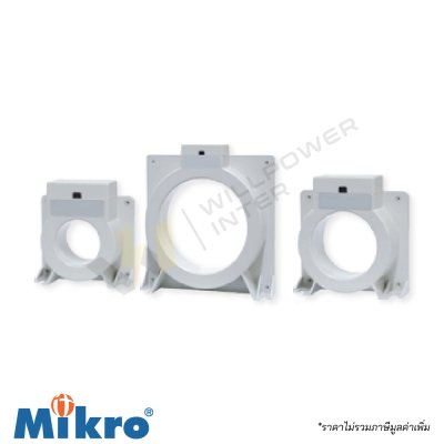 หม้อแปลงกระแส Mikro ZCT Series หลายขนาด (40S, 60S, 80S, 120S, 210S) สีขาว สำหรับใช้ร่วมกับรีเลย์ป้องกันไฟรั่ว