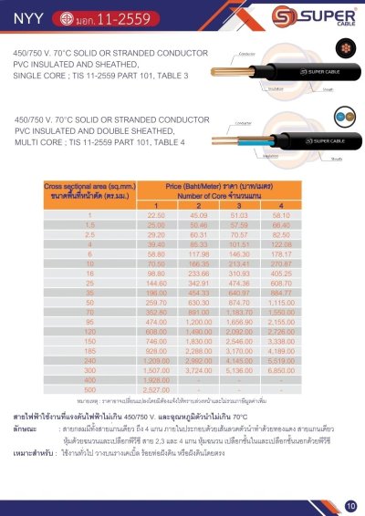 S.SUPER | สายไฟ NYY