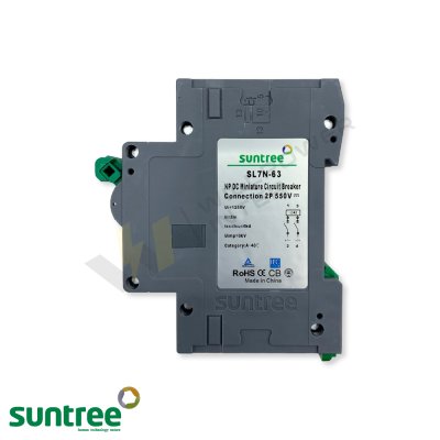 SUNTREE / SL7N-63 DC MCB 550V 2P (เบรคเกอร์ไฟฟ้ากระแสตรง สำหรับระบบโซล่าเซล์)