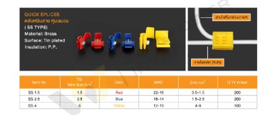T.LUG | Quick Splices ตลับหนีบสาย ต่อสายไม่ต้องปอก