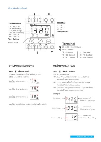 WIP | Phase Protector W-OP4 3P4W อุปกรณ์ป้องกันไฟตก ไฟเกิน ไฟขาดเฟส