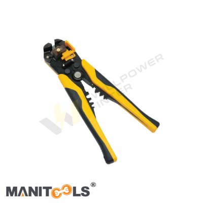 คีมอเนกประสงค์ 3 IN 1 ตัด ปอก ย้ำสายไฟ แบรนด์ MANITOOLS รุ่น MHS-D1 ด้ามจับสีเหลืองดำ สำหรับสายไฟขนาด 0.5-6.0 ตารางมิลลิเมตร