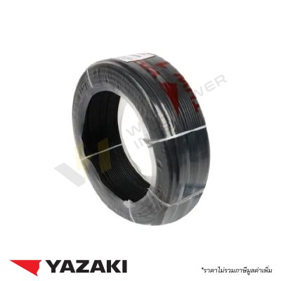 สายไฟ THW YAZAKI แกนเดี่ยว สีดำ ม้วน 100 เมตร สำหรับงานเดินระบบไฟฟ้า