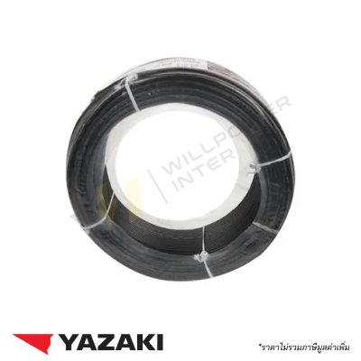 สายไฟ THW YAZAKI แกนเดี่ยว สีดำ ม้วน 100 เมตร สำหรับงานเดินระบบไฟฟ้า