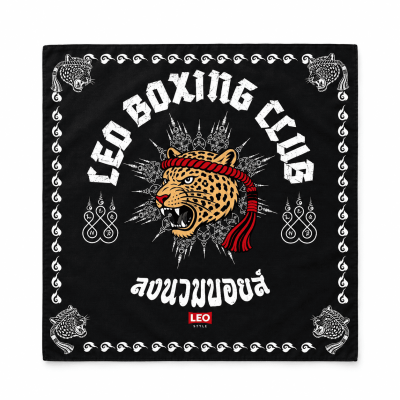 LEO X LNB BOXING CLUB HEADCRAFT ผ้าโพกหัวลีโอ ค่ายมวยลีโอ