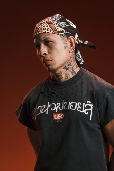 LEO X LNB BOXING CLUB HEADCRAFT ผ้าโพกหัวลีโอ ค่ายมวยลีโอ