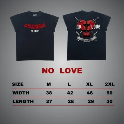 NO LOVE T-SHIRT FADED