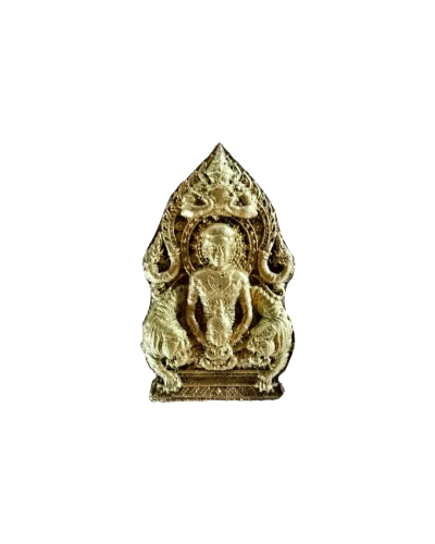 พระขุนแผนเนื้อผงหอมดำหน้าทอง