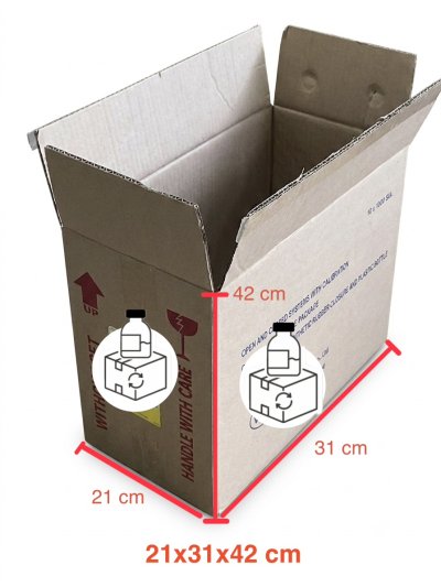 ลังกระดาษ กล่องกระดาษ มือสอง ขนาด 21×42×31cm