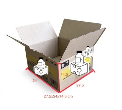 ลังกระดาษ กล่องกระดาษ มือสอง ขนาด 27.5x24x14.5 cm