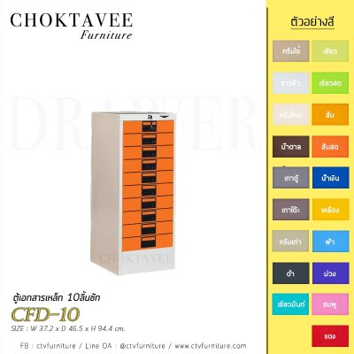 ตู้เอกสารเหล็ก 10ลิ้นชัก