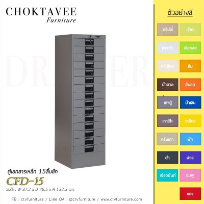 ตู้เอกสารเหล็ก 15ลิ้นชัก