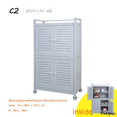 ตู้กับข้าว PVC 4ชั้น