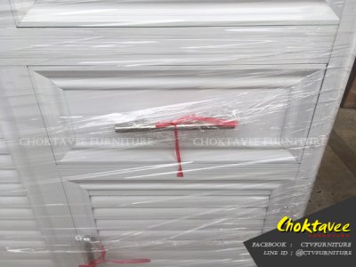 ตู้กับข้าวอลูมิเนียม 1.2เมตร 1ลิ้นชัก บานเกล็ด (กันน้ำทั้งใบ)