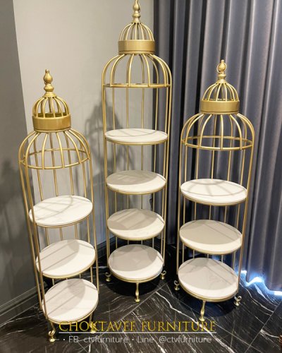 ชั้นวางของ LUXURY ทรงกรงนก 3ชั้น-เล็ก รุ่น แคททาลิน