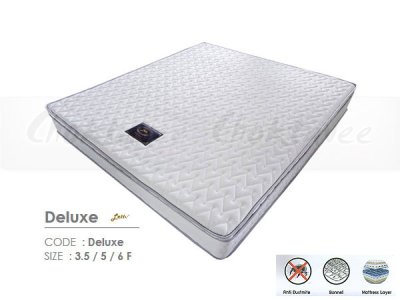 ที่นอนสปริง Bonnel Spring + ยางพารา + PU-Foam 3.5/5/6ฟุต หนา 10นิ้ว รุ่น ดีลักซ์