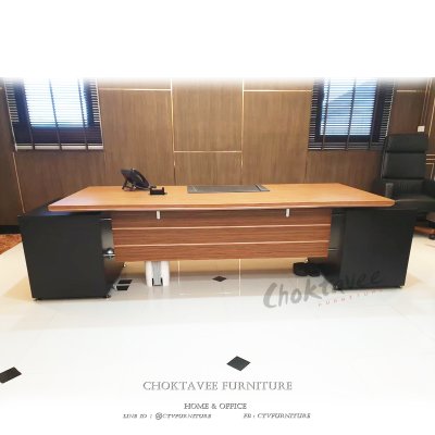 ชุดโต๊ะทำงานผู้บริหาร 289ซม. 4ลิ้นชัก ซ้าย-ขวา