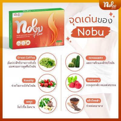 ซื้อ 2 แถม 2โนบุ พลัส อาหารเสริมควบคุมน้ำหนัก ลดการกินจุกจิก เบริ์นไว ช่วยกระชับสัดส่วน