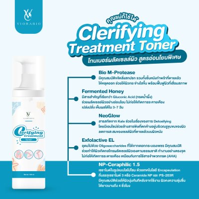 VIORABIO (วิโอร่าไบโอ)Clarifying Treatment Toner VIORABIO (วิโอร่าไบโอ)Clarifying Treatment Toner