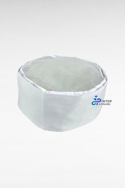 Mesh Top Chef's Skull Cap (White)