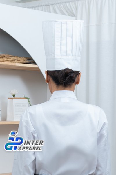 White 9-inch open-top chef's hat.